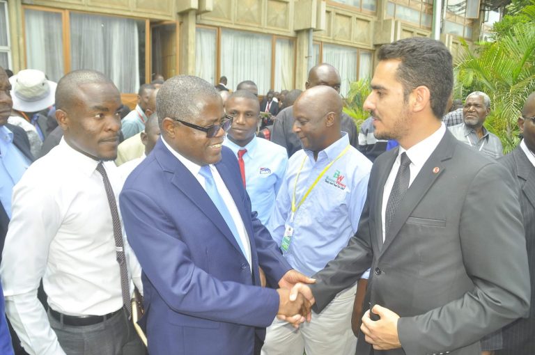 Our Managing Director Mr. Burak Unal with Zambian Minister of Commerce, Trade and Industry Mr. Chris B. Yaluma in Lusaka, Zambia.